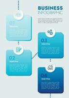 negocio modelo para presentación. infografía negocio datos visualización. proceso gráfico con elementos de grafico, diagrama, pasos, opciones, proceso. vector y ilustración concepto para presentación.