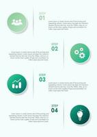 Business template for presentation. Infographic business data visualization. Process chart with elements of graph, diagram, steps, options, process. Vector and illustration concept for presentation.