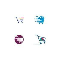 Shopping cart icons vector