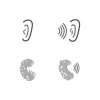 Hearing Logo Template vector