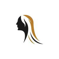 Beauty Women face silhouette character vector