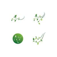 leaf ecology nature element vector icon