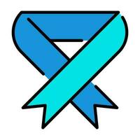 aids ribbon Outline Blue Icon Button Logo Community support Design vector