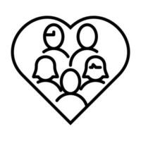 People together Love Outline Icon Button Logo Community Design vector