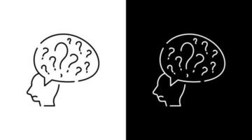 Questions Mark Curious Thinking Solution Emotion Doodle Icon outline Button Design vector