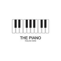 Piano Logo Design Template. vector