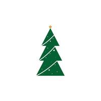Christmas tree logo ilustration vector