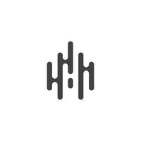 sound wave ilustration logo vector