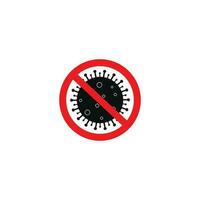 Stop virus corona icon vector