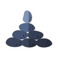 Stacked Stones Calmness Colorful Icon Design vector