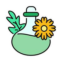 Herbal Potion Bottle Colorful Outline Icon Design vector