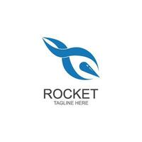 rocket logo icon vector