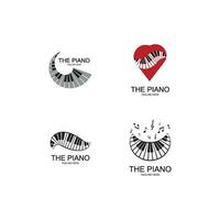 Piano Logo Design Template vector