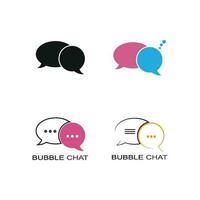 Speech bubble icon Logo template vector