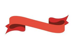 Red ribbon banner isolated vector