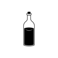 botella cerveza icono aislado en blanco antecedentes. vector