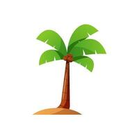 coconut tree vector isolated on white background