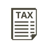 Tax paperwork icon isolated on white background vector