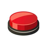 Red button vector isolated on white background