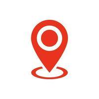 pin point icon. red map location pointer . vector