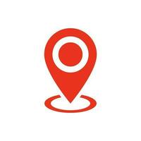 pin point icon. red map location pointer . vector