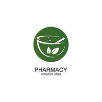farmacia logo icono vector