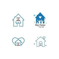 Stay home logo vector