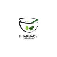 farmacia logo icono vector