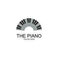 Piano Logo Design Template vector