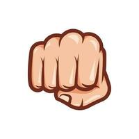 Human fist punch vector isolated on white background