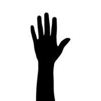 hand silhouette vector isolated on white background.
