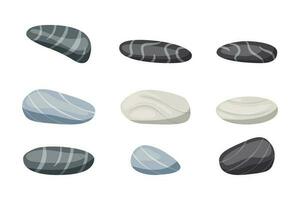 vector cartoon stones collection isolated.
