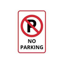 No estacionamiento firmar icono vector
