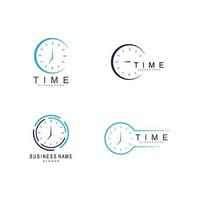 clock logo template vector