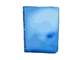 Notebook, book, folder painted in watercolor. Vector illustration for study. Back to school, supplies for classes.