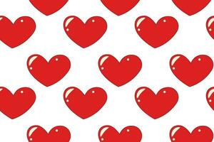 Seamless Pattern of hearts in cartoon style in trendy shades. Isolate. Valentines day. Vector. EPS vector