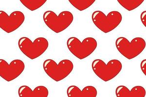 Seamless Pattern of hearts in cartoon style in trendy shades. Isolate. Valentines day. Vector. EPS vector