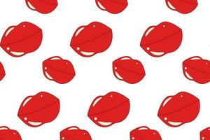 sin costura modelo de labios en retro estilo en de moda brillante color rojo. resumen antecedentes textura. eps vector