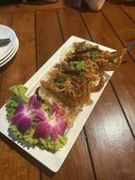 tasty fresh spicy seafood photo