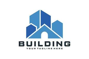 logo design of building, property, house, city vector