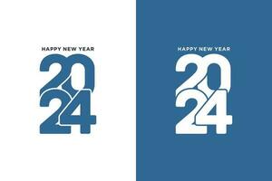 happy new year 2024 greetings, with the numbers 2024 overlapping each other vector