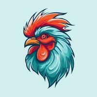 Isolated Rooster head Logo vector