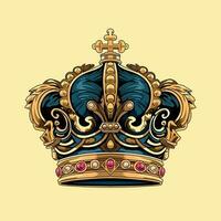 Golden Royal Crown Vector Illustration