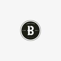 Letter B Retro Vintage Logo Vector Design