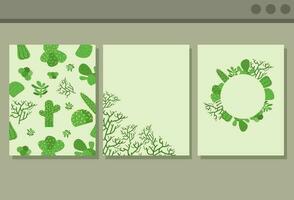 Cactus Frame Decoration vector