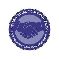 internacional cooperativa anual día vector logo. observado en julio cada año cooperativa día