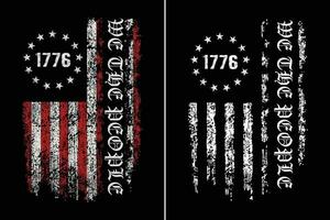 We the People 1776 American Flag Design vector