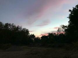 claro cielo en pueblo foto