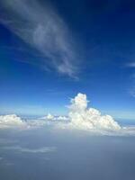 sky view on an airplane photo