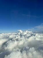 sky view on an airplane photo